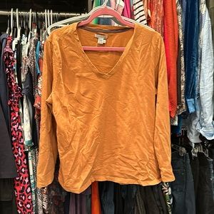 Burnt Orange Carbon and Cobalt long sleeve shirt